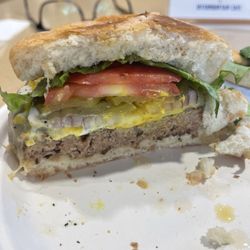 Turkey burger 3.95 including tax, cheese and all the fixings!