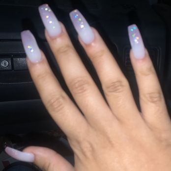 Pro Nails - pastel pink glitter ombré, long and coffin shape $48 - Nail Salons Near Me - Elk Grove, California Pro Nails - pastel pink glitter ombré, long and coffin shape $48 - Nail Salons Near Me - Elk Grove, California