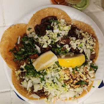 Tacos Corona - Tacos de Tripas, Carnitas, Pollo, Asada y Birria (clockwise) - Tacos Near Me - Clovis, California
