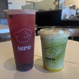 Strawberry Blush and mango sticky rice matcha Strawberry Blush and mango sticky rice matcha
