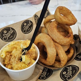The Stand - American Classics Redefined - Mac n Cheese and onion rings - New American Near Me - Tustin, California The Stand - American Classics Redefined - Mac n Cheese and onion rings - New American Near Me - Tustin, California