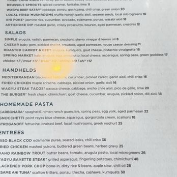 Table Twenty Five - Menu - New American Near Me - Ogden, Utah
