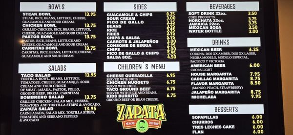 Menu photo 3 Zapatas Colorado Springs, CO Menu photo 3 Zapatas Colorado Springs, CO