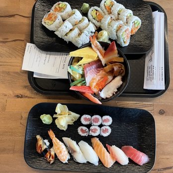 Noble Village  - SPICY SHRIMP SPECIAL Roll (8 pc)   DELUXE Nigiri Set - Japanese Near Me - Clawson, Michigan