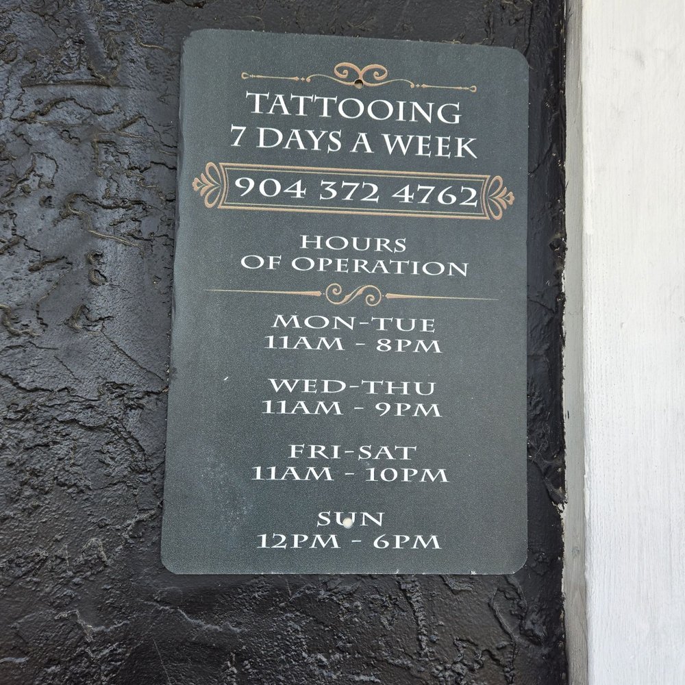 Black Label Tattoo & Piercing - Hours of operation. - Piercing Near Me - Jacksonville Beach, Florida Black Label Tattoo & Piercing - Hours of operation. - Piercing Near Me - Jacksonville Beach, Florida