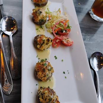 The Fish Hopper - Crab stuffed mushrooms - Seafood Near Me - Monterey, California The Fish Hopper - Crab stuffed mushrooms - Seafood Near Me - Monterey, California