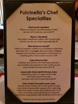 Menu photo 6 Pulcinella's Italian Restaurant Durham, NC