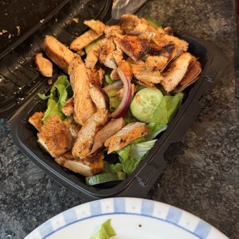 Bucharest Grill - This salad after she took her portion. - Middle Eastern Near Me - Clinton Township, Michigan