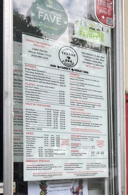 Menu photo 2 Texans BBQ and Catering Willis, TX