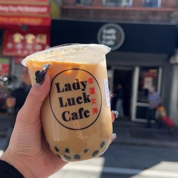 Lady Luck Cafe - Boba latte (coffee) w oat milk - Coffee & Tea Near Me - San Francisco, California Lady Luck Cafe - Boba latte (coffee) w oat milk - Coffee & Tea Near Me - San Francisco, California