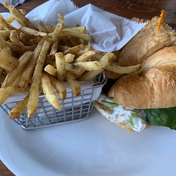 Red Rabbit Grill - Chicken Salad Crescent w/ Rosemary Fries - American Near Me - Rexburg, Idaho Red Rabbit Grill - Chicken Salad Crescent w/ Rosemary Fries - American Near Me - Rexburg, Idaho