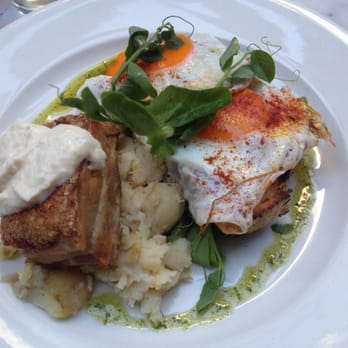 Hardware Societe - Pork belly with smashed potatoes (which were delish) and eggs - Breakfast & Brunch Near Me - Melbourne, VIC Hardware Societe - Pork belly with smashed potatoes (which were delish) and eggs - Breakfast & Brunch Near Me - Melbourne, VIC