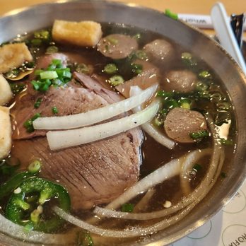 The Pho Fix - Combination bowl $13 with tofu (+$1.50) - very good and pretty large. Broth is tasty, but on the sweet side imo - Vietnamese Near Me - Houston, Texas