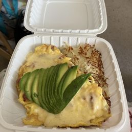 Avocado, Bacon & Cheese Omelette Avocado, Bacon & Cheese Omelette