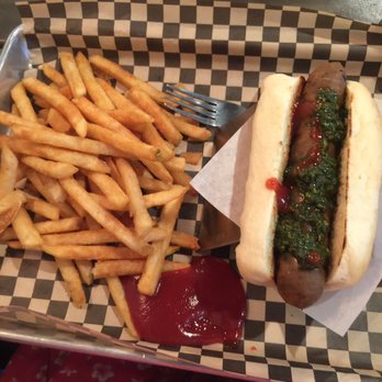 Bangers & Brews Eugene - Vegan apple dog and fries! - German Near Me - Eugene, Oregon