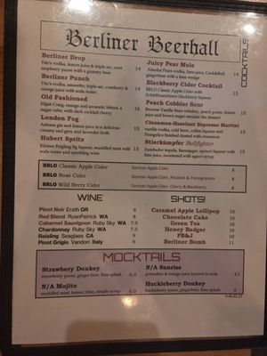 Menu photo 1 Berliner Beerhall Tacoma, WA