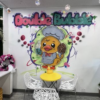 Double Bubble Cafe - Super cute wall art - Coffee & Tea Near Me - Maywood, New Jersey