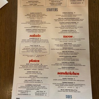 Barrio - Menu - Mexican Near Me - Chicago, Illinois