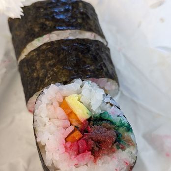 Ige's Lunchwagon & Catering - boiled shoyu canned tuna, ebi flakes, egg, carrot slithers and mild sushi rice flavoring. - Caterers Near Me - Aiea, Hawaii Ige's Lunchwagon & Catering - boiled shoyu canned tuna, ebi flakes, egg, carrot slithers and mild sushi rice flavoring. - Caterers Near Me - Aiea, Hawaii