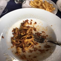 The remains of the pasta with wild boar! The remains of the pasta with wild boar!