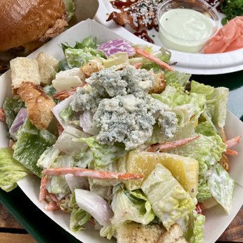 The Watering Hole - Ranch Tossed Salad with Bleu Cheese Crumbles & House Made Croutons! - New American Near Me - Murphys, California