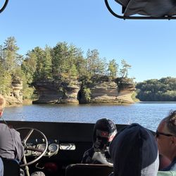 Dells Army Ducks - On the river heading towards the rock formations