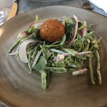Spoon and Stable - Spring pea salad with egg. Tasted just like summer. - New American Near Me - Minneapolis, Minnesota