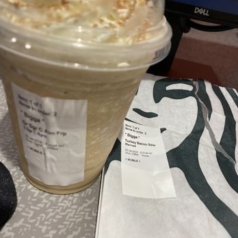 Starbucks - Pistachio Frap and Turkey bacon sandwich. - Coffee & Tea Near Me - New Brunswick, New Jersey