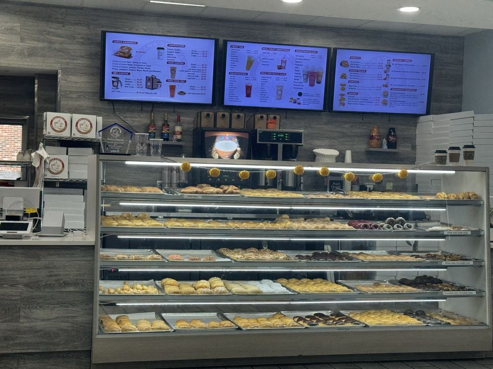 PANA Donuts Coffee & Boba Tea Logo