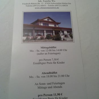 China-Restaurant Wu - Chinese Near Me - Schweinfurt, BY China-Restaurant Wu - Chinese Near Me - Schweinfurt, BY