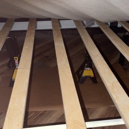 the middle support beam has two legs that have both broke. this is the second support beam from when they "fixed" it. the middle support beam has two legs that have both broke. this is the second support beam from when they "fixed" it.