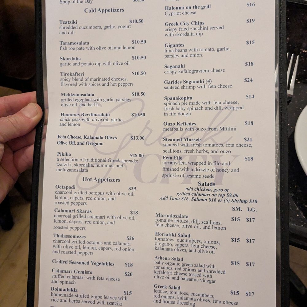 Greek City Restaurant - Menu May 2026 - Greek Near Me - Ramsey, New Jersey