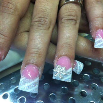 Nails by Stephanie Stone - Snowflake Ribbon Candy :) - Nail Salons Near Me - Dublin, California