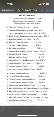 Menu photo 1 The Baked Potato Studio City, CA