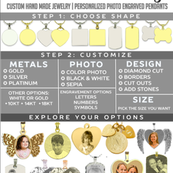 Junior's Jewelry - Specialized photo engraved pendants