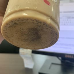 Coffee grounds all up in my cup!