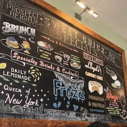 Menu on wall