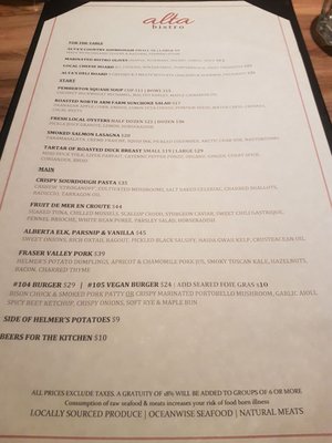 Menu photo 8 Alta Bistro Whistler, BC Menu photo 8 Alta Bistro Whistler, BC