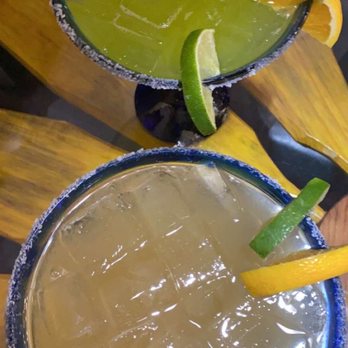El Rodeo South Main - Top is the melon margarita. Bottom is the Julio's. - Mexican Near Me - Blacksburg, Virginia