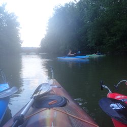 Potomac Paddlesports Kayak School - Lining up for a paddle demo
