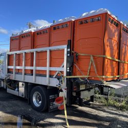 Cheap Disposal - A load of portable toilets prepped and ready for their next event!