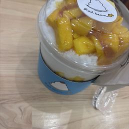 mango icy with coconut milk!