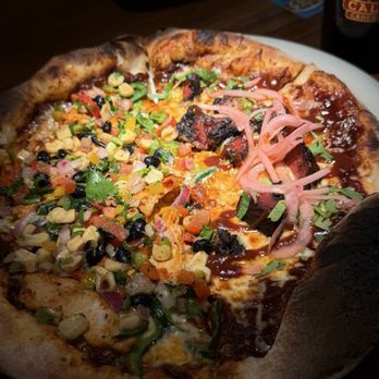 California Pizza Kitchen - Half and half - BURNT ENDS BBQ PIZZA SPICY CHIPOTLE CHICKEN PIZZA - Pizza Near Me - Tampa, Florida