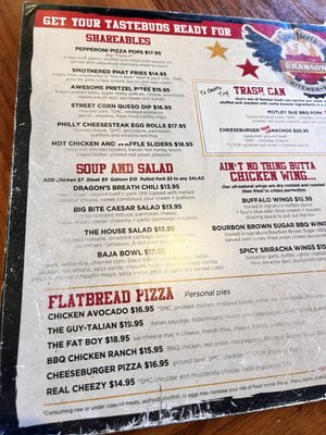 Menu photo 2 Guy Fieri’s Branson Kitchen & Bar Branson, MO Menu photo 2 Guy Fieri’s Branson Kitchen & Bar Branson, MO