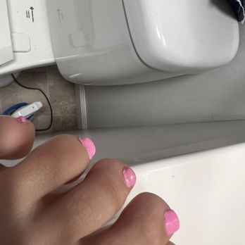LV Nails Spa - You can see how bad the paint job is... not neat at all I would've did a better job - Nail Salons Near Me - Durham, North Carolina