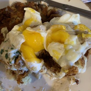 Iron Rooster - Wee overcooked poached eggs - Cocktail Bars Near Me - Annapolis, Maryland