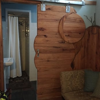 Small B&B Café - Woodshed bathroom door - Cafes Near Me - Pittsboro, North Carolina Small B&B Café - Woodshed bathroom door - Cafes Near Me - Pittsboro, North Carolina