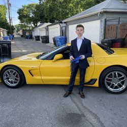 Grand & Cicero Service - My son, pretending to be the vehicle owner.