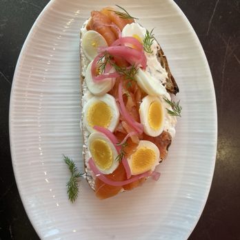 Parakeet Cafe - smoked salmon & egg toast | tiktok & insta: @trinhiesworld - Vegetarian Near Me - San Diego, California
