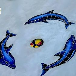 Alligator Pools - Pool Tile Mosaic Installation done in Pinecrest, FL